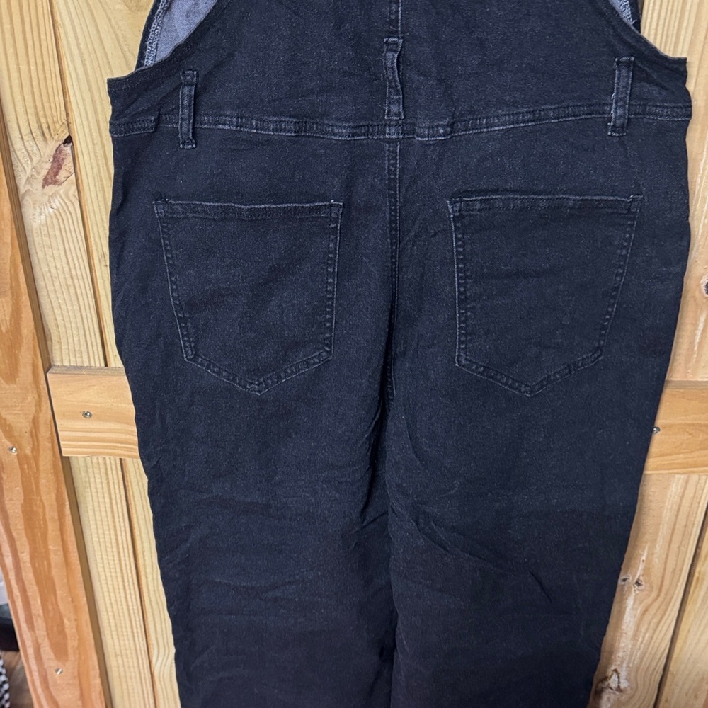 Classic Black Denim Jumpsuit - Picture 5 of 6